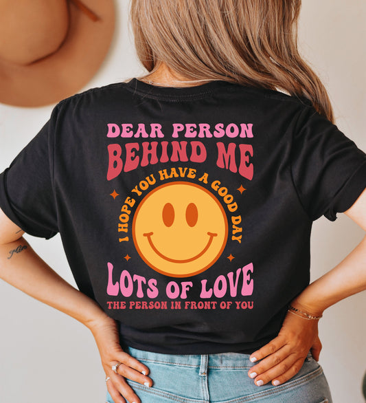 Wholesale Person Behind me Graphic Tee - Black