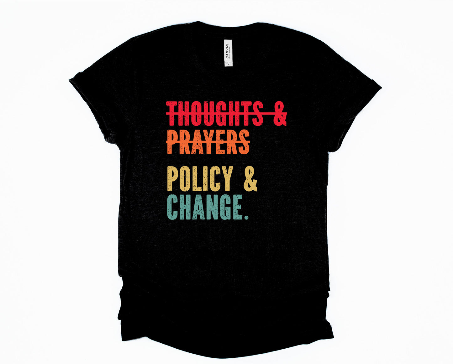 Wholesale Policy and Change Graphic Tee - Black