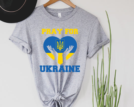 Wholesale Pray for Ukraine Graphic Tee - White