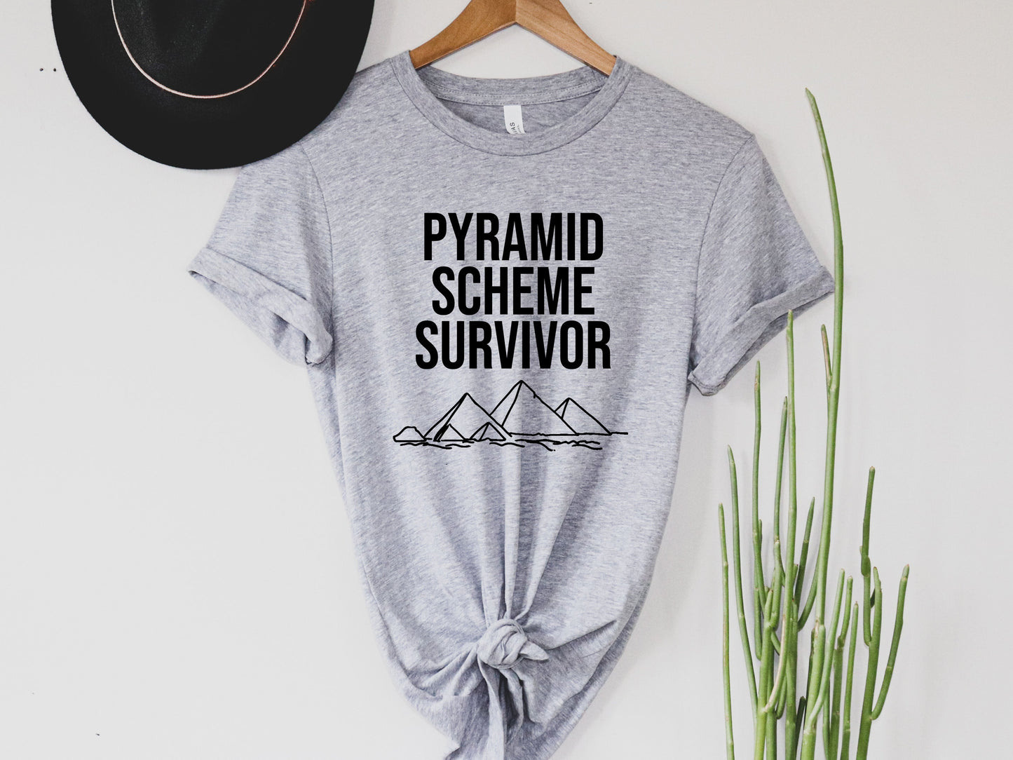 Wholesale Pyramid Scheme Survivor Graphic Tee - White