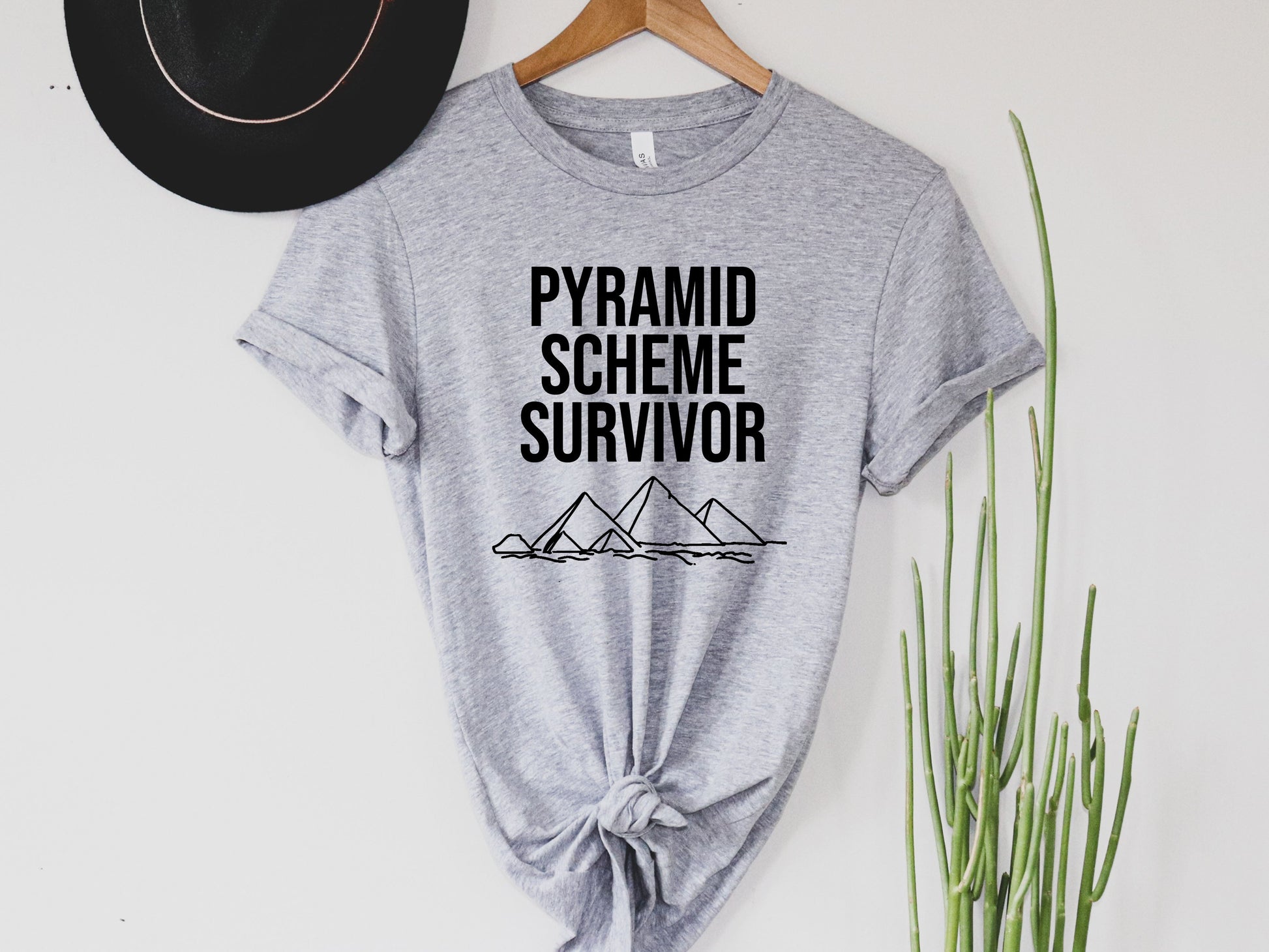 Wholesale Pyramid Scheme Survivor Graphic Tee - White
