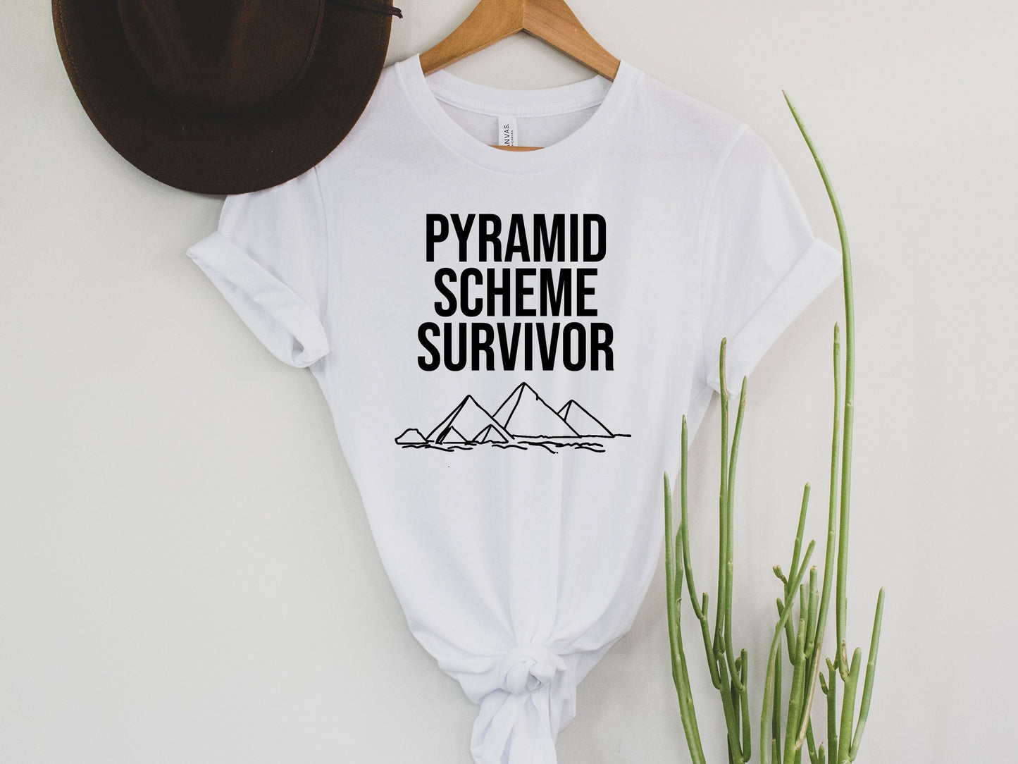 Wholesale Pyramid Scheme Survivor Graphic Tee - Grey