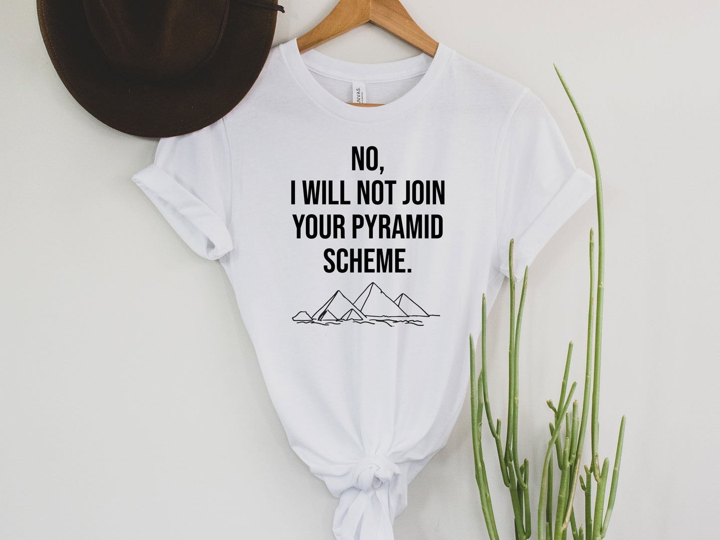 Wholesale Pyramid Scheme Graphic Tee - White