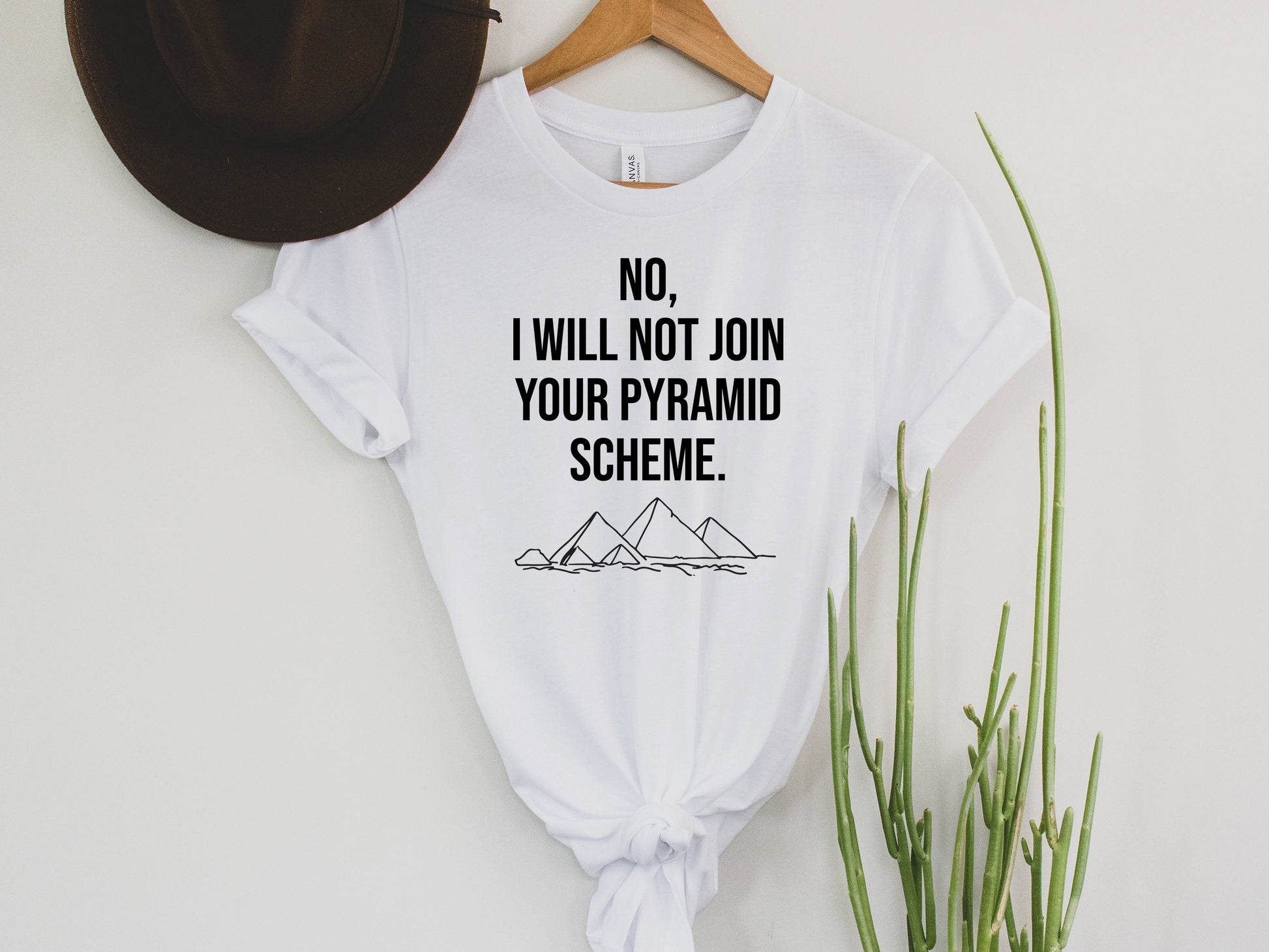 Wholesale Pyramid Scheme Graphic Tee - White