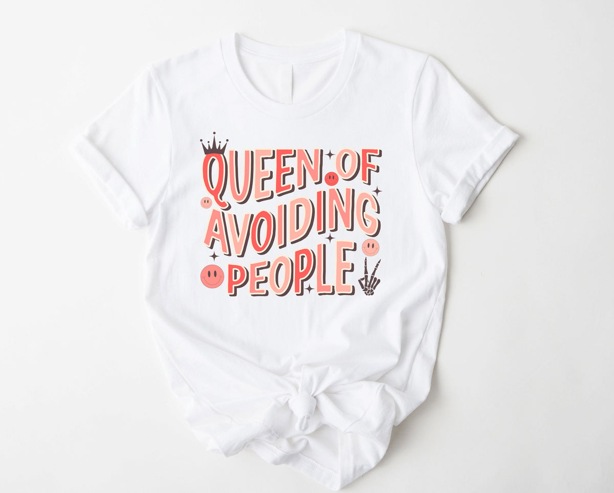 Wholesale Queen of Avoiding People Graphic Tee - Mint
