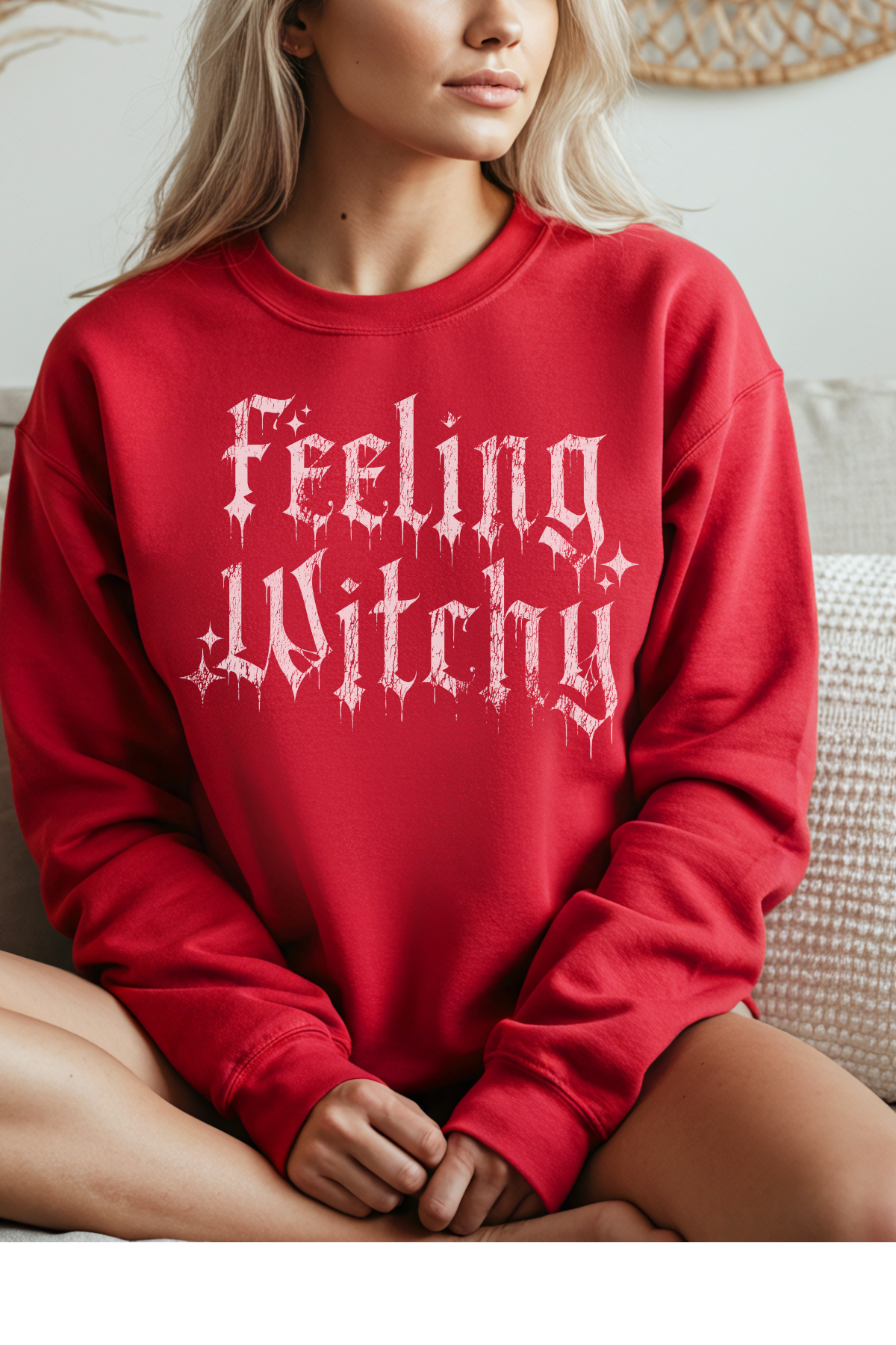 Wholesale Mulberry Nights - Feeling Witchy #8 - Red Gildan Sweatshirt