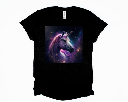 Wholesale Retro Unicorn Graphic Tee - Black