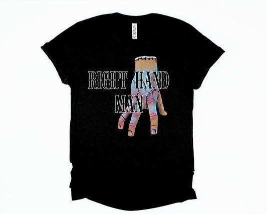 Wholesale Right Hand Man Graphic Tee - Heather Grey
