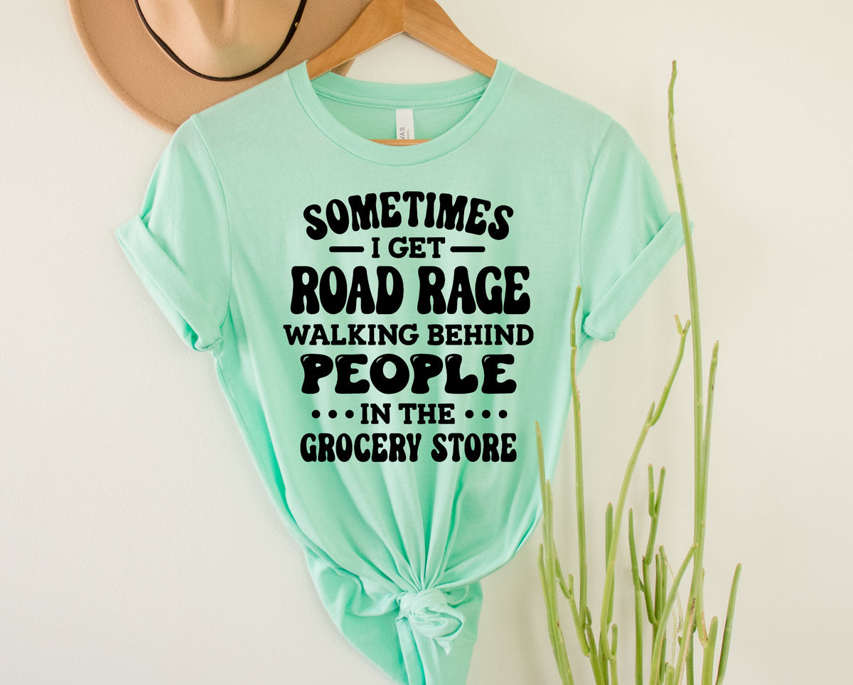 Wholesale Road Rage in the Grocery Store Graphic Tee - Mint