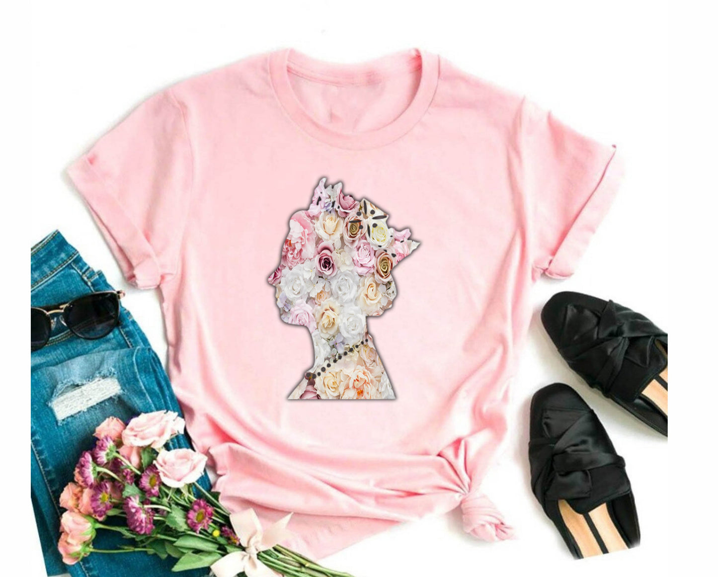 Wholesale Rose Queen Graphic Tee - Heather Sand
