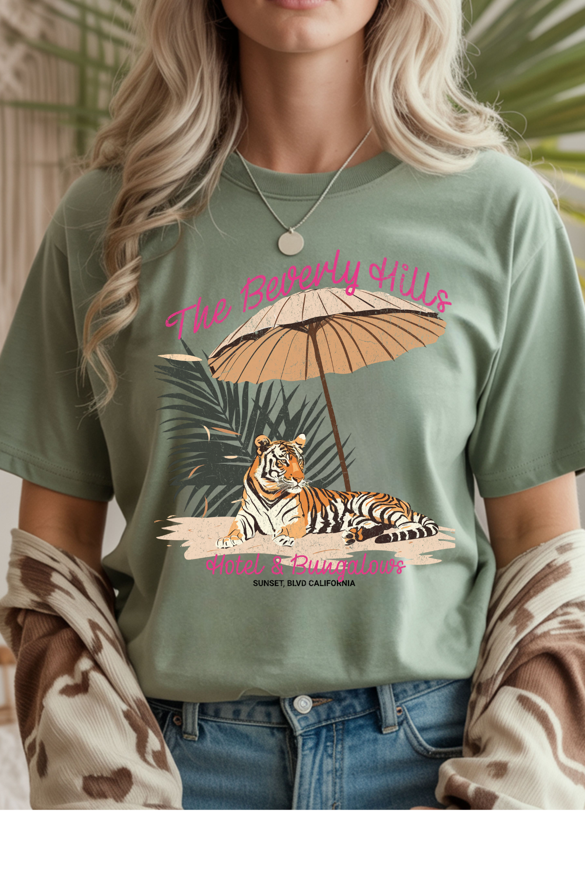 Wholesale Royal Queen - Beverly Hills #1 - Sage Gildan Tee