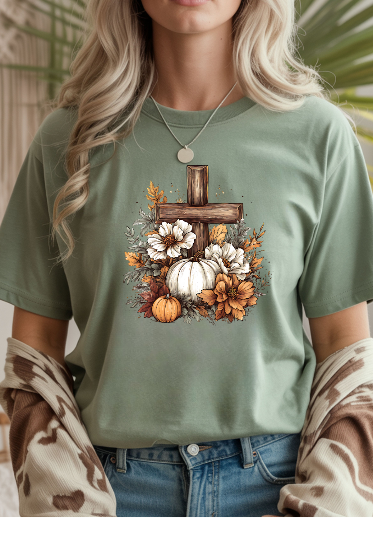 Wholesale Blue Waves - Faithful Harvest #9 - Sage Gildan Tee