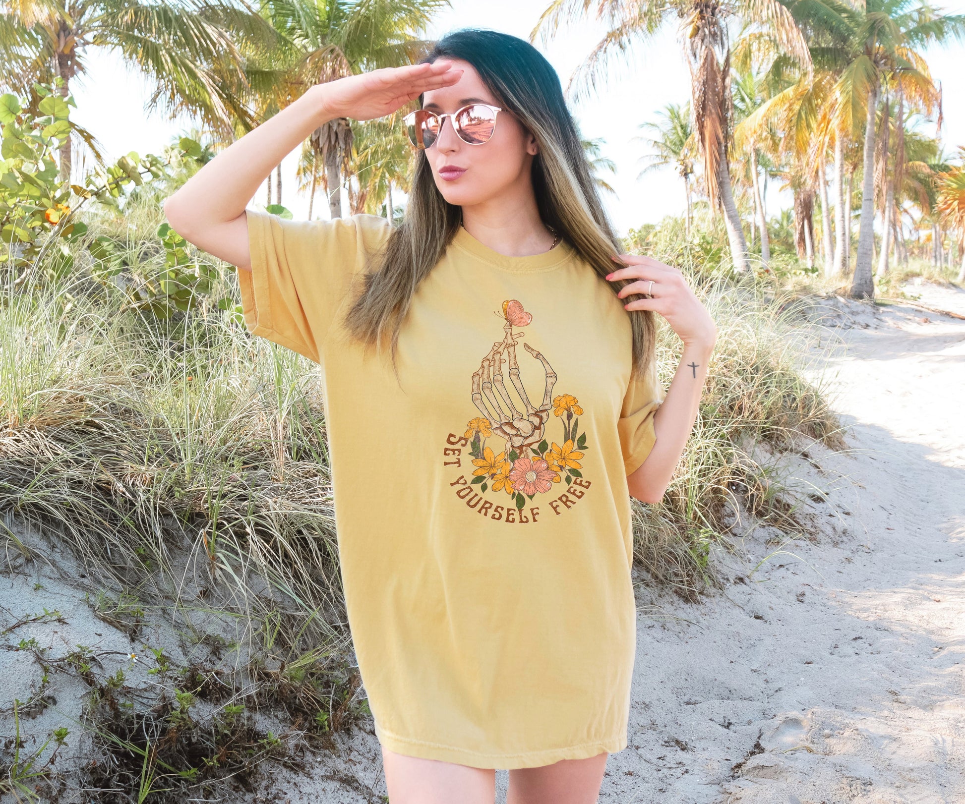 Wholesale Set Yourself Free Graphic Tee - Watermelon