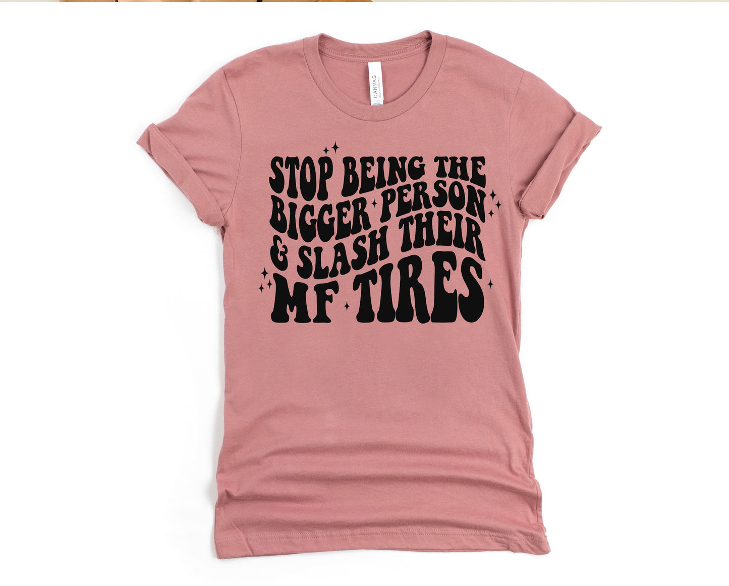 Wholesale Slash 'em Graphic Tee - Mauve