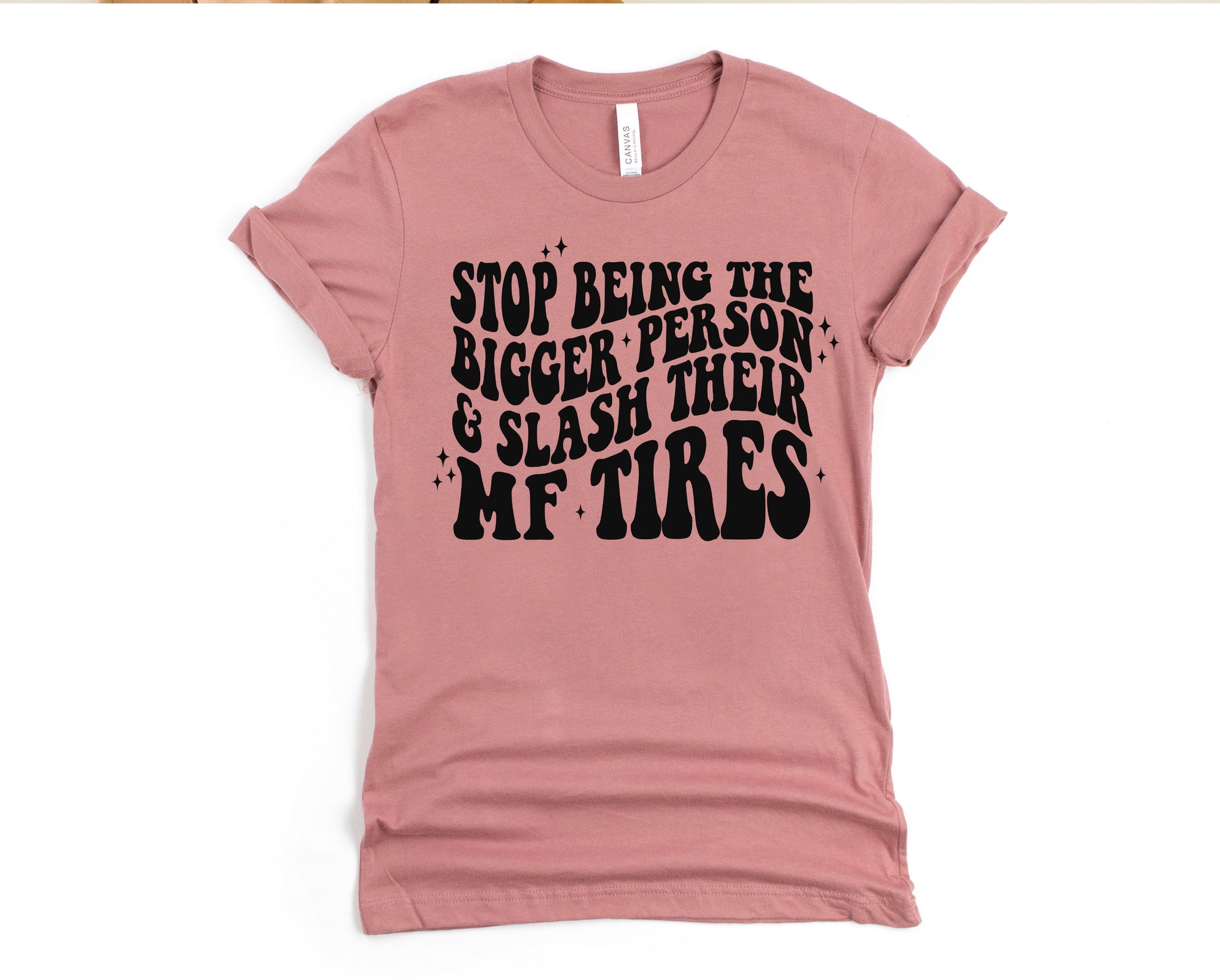 Wholesale Slash 'em Graphic Tee - Mauve