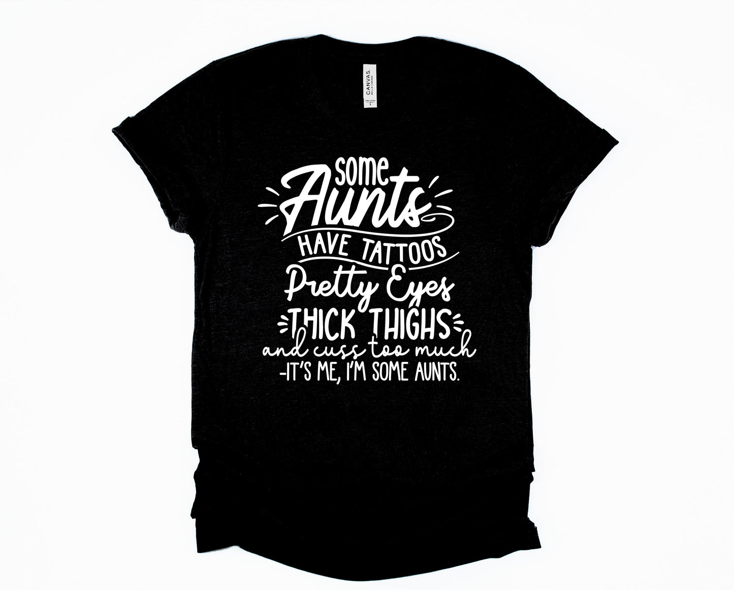 Wholesale Some Aunts Graphic Tee - Black