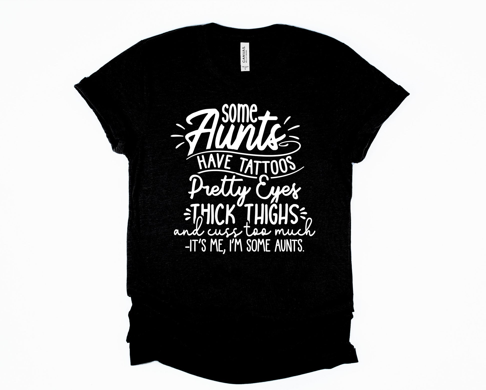 Wholesale Some Aunts Graphic Tee - Black