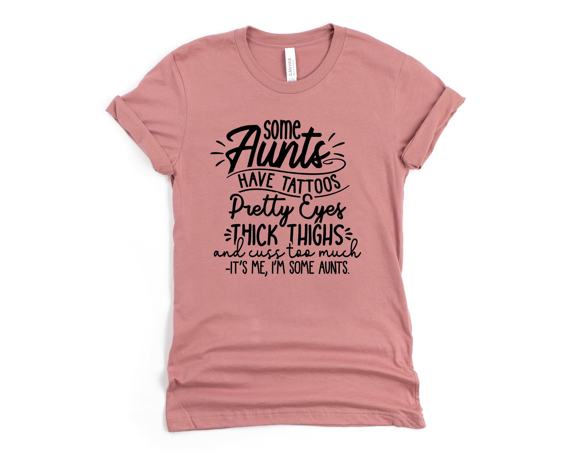 Wholesale Some Aunts Graphic Tee - Mauve