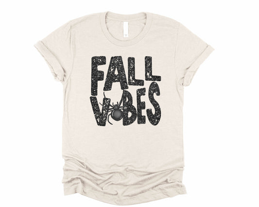 Wholesale Spooky Vibes Graphic Tee - Black