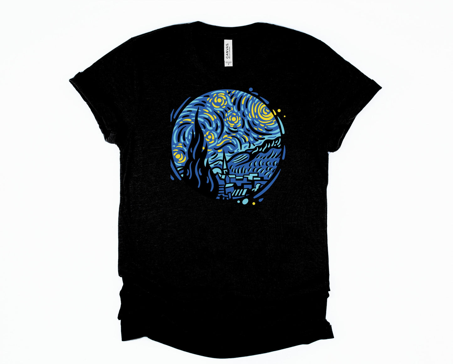 Wholesale Starry Night Graphic Tee - Black