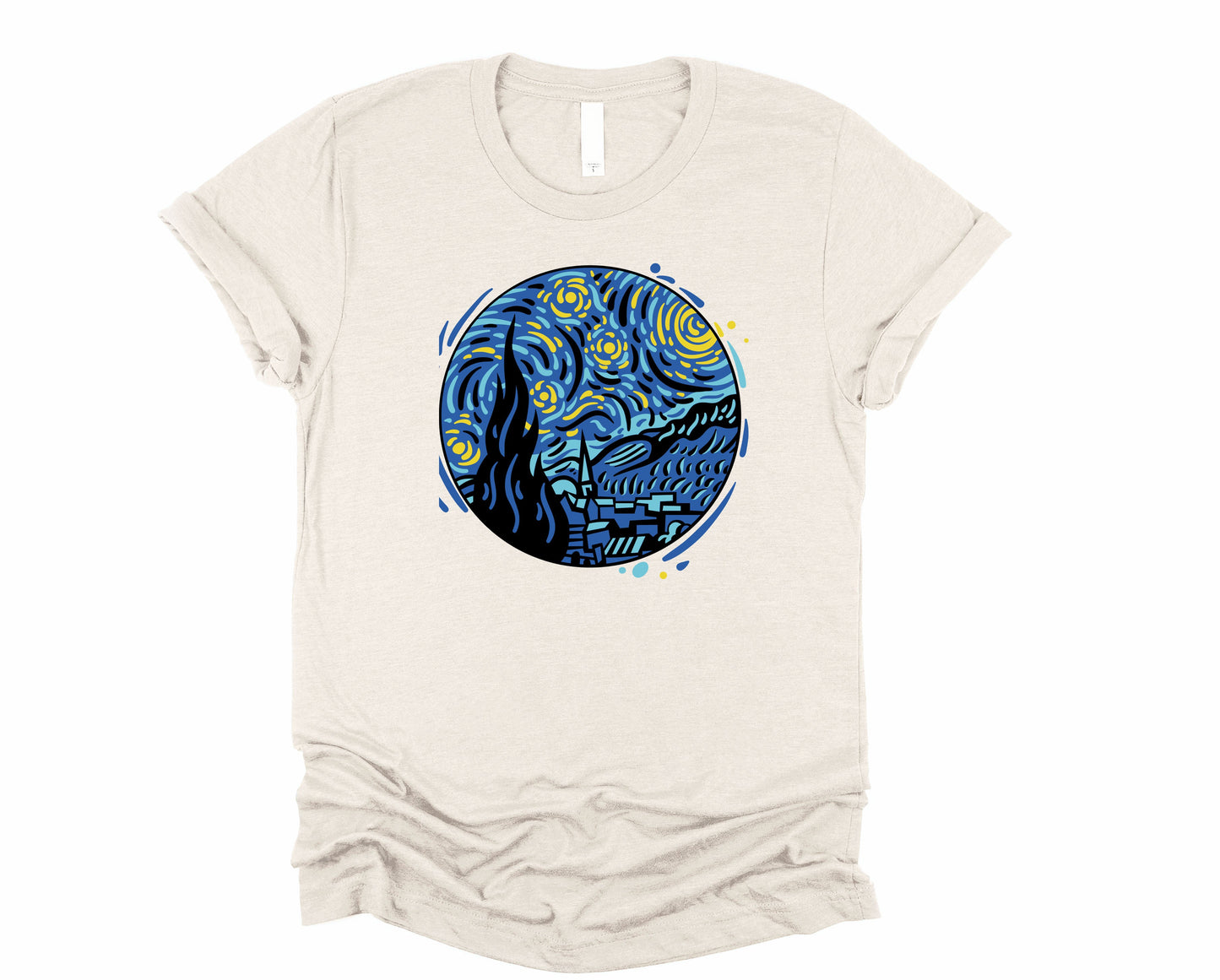 Wholesale Starry Night Graphic Tee - Sand