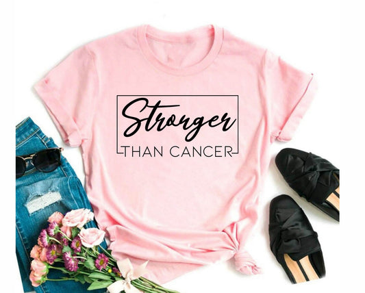 Wholesale BC Stronger than Cancer Graphic Tee - Pink