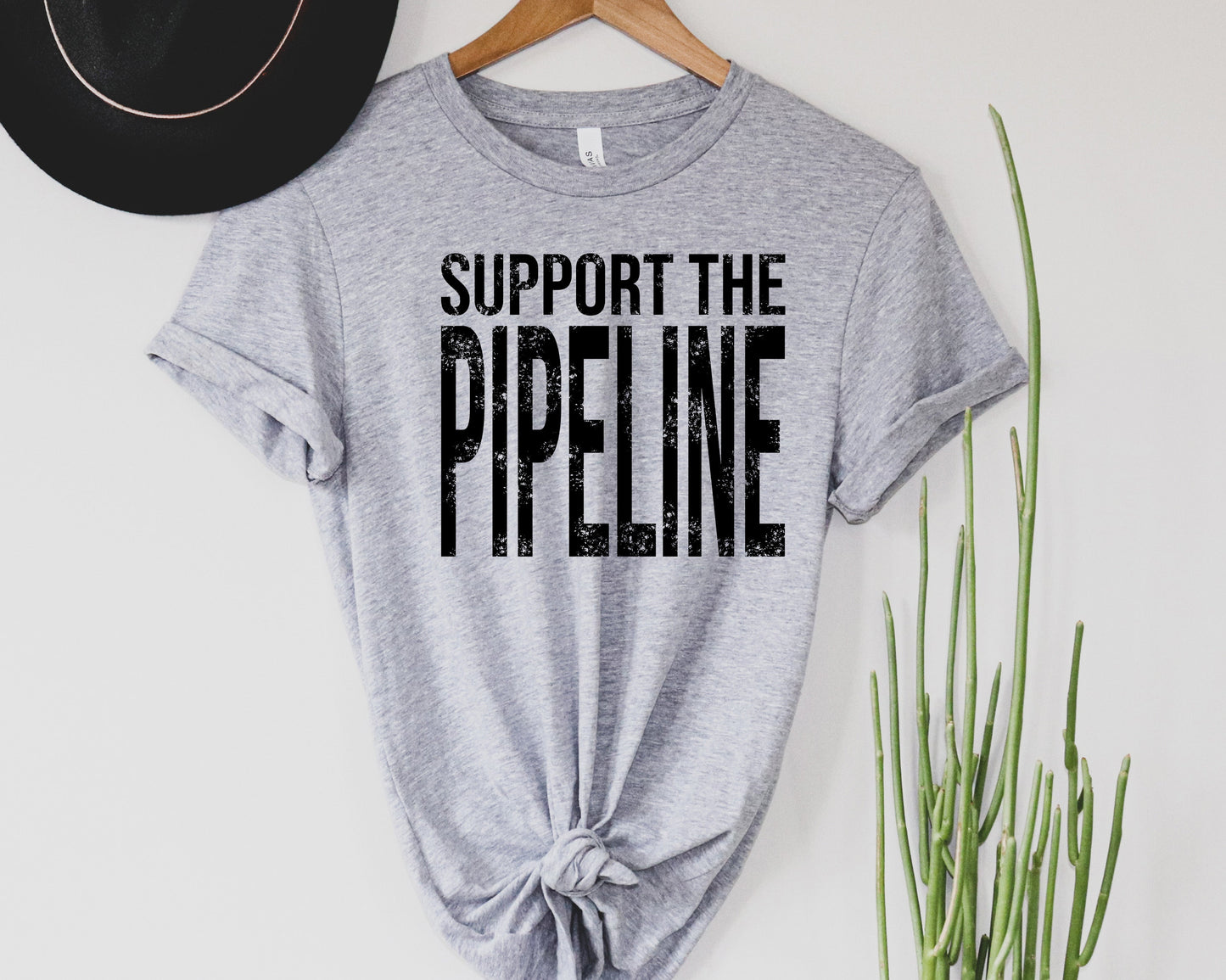 Wholesale Support the Pipeline Graphic Tee - White