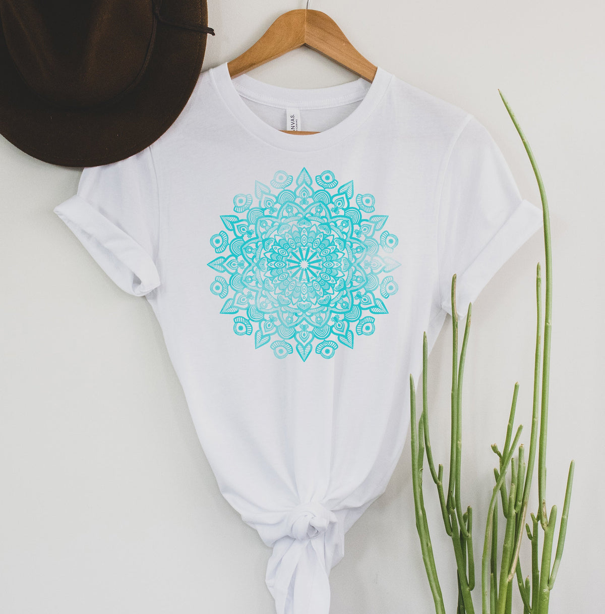 Wholesale Mandala Graphic Tee - White