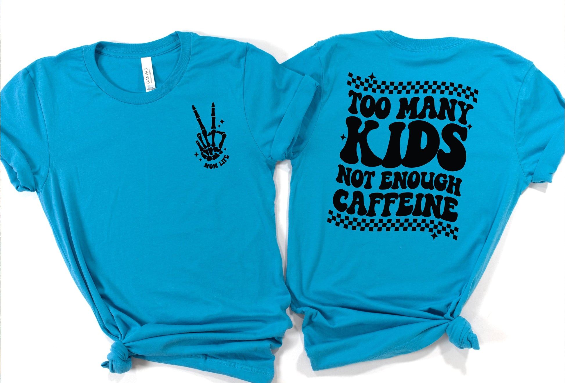 Wholesale Too Many Kids Graphic Tee - Aqua Tee