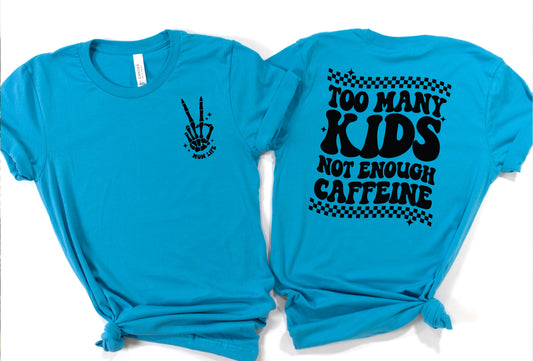 Wholesale Too Many Kids Graphic Tee - Aqua Tee