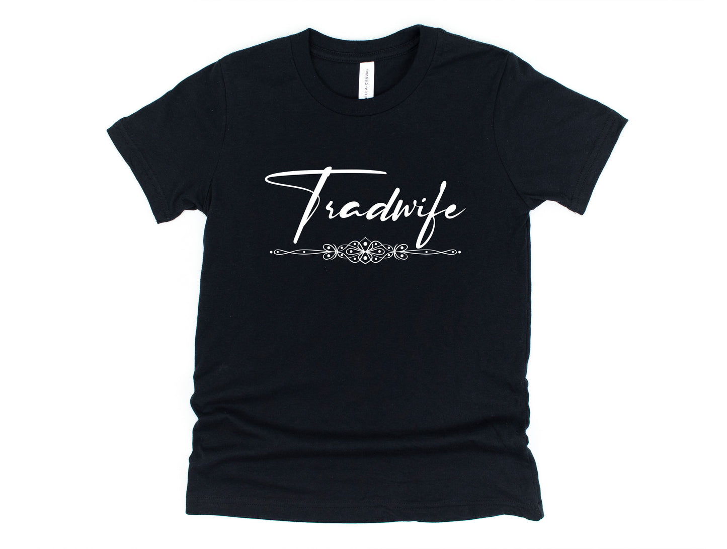 Wholesale Tradwife Graphic Tee - Black