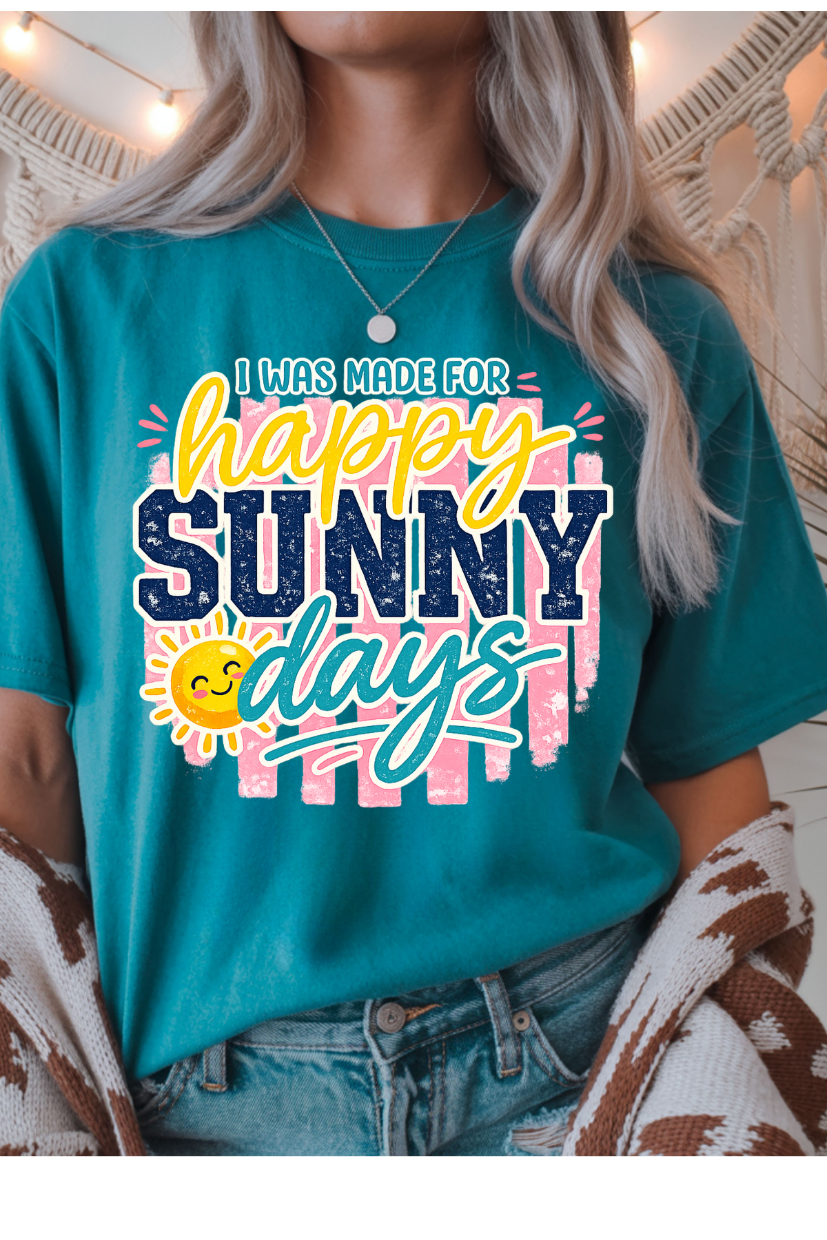Wholesale Earth - Happy Sunny Days #9 - Tropical Blue Gildan Tee