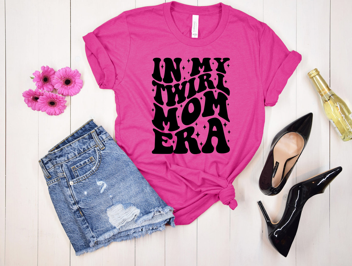 Wholesale Twirl Mom Era Graphic Tee - White Tee