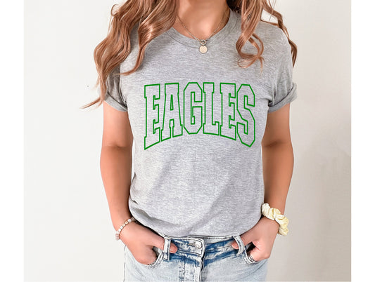 Wholesale Varsity Eagles Graphic Tee - White Tee