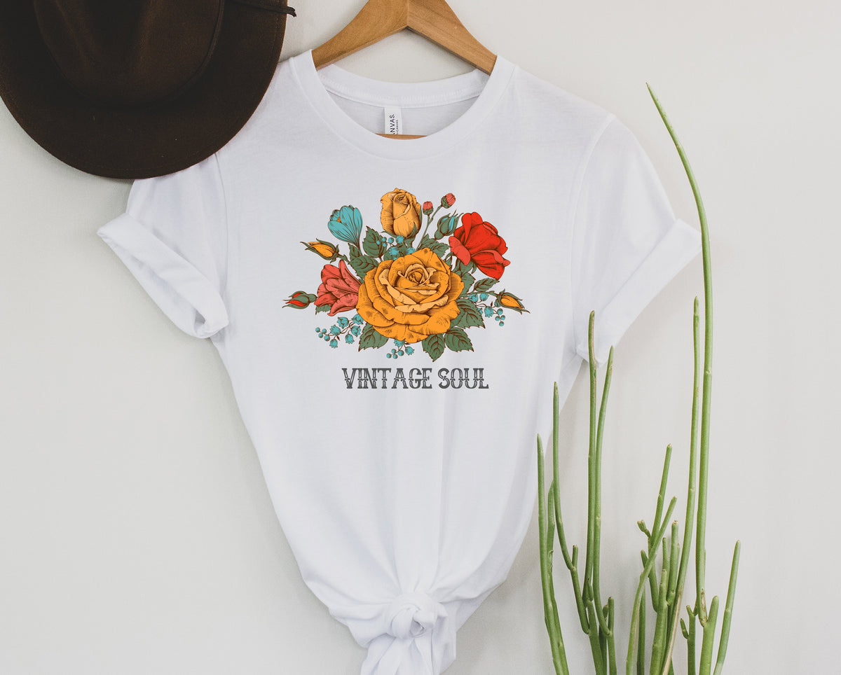Wholesale Vintage Soul Graphic Tee - Heather Green