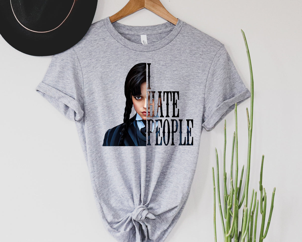 Wholesale Wednesday I Hate People Graphic Tee - mauve