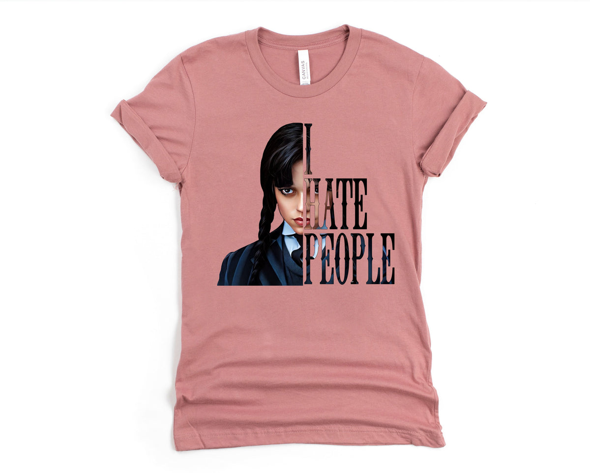 Wholesale Wednesday I Hate People Graphic Tee - Heather Sand