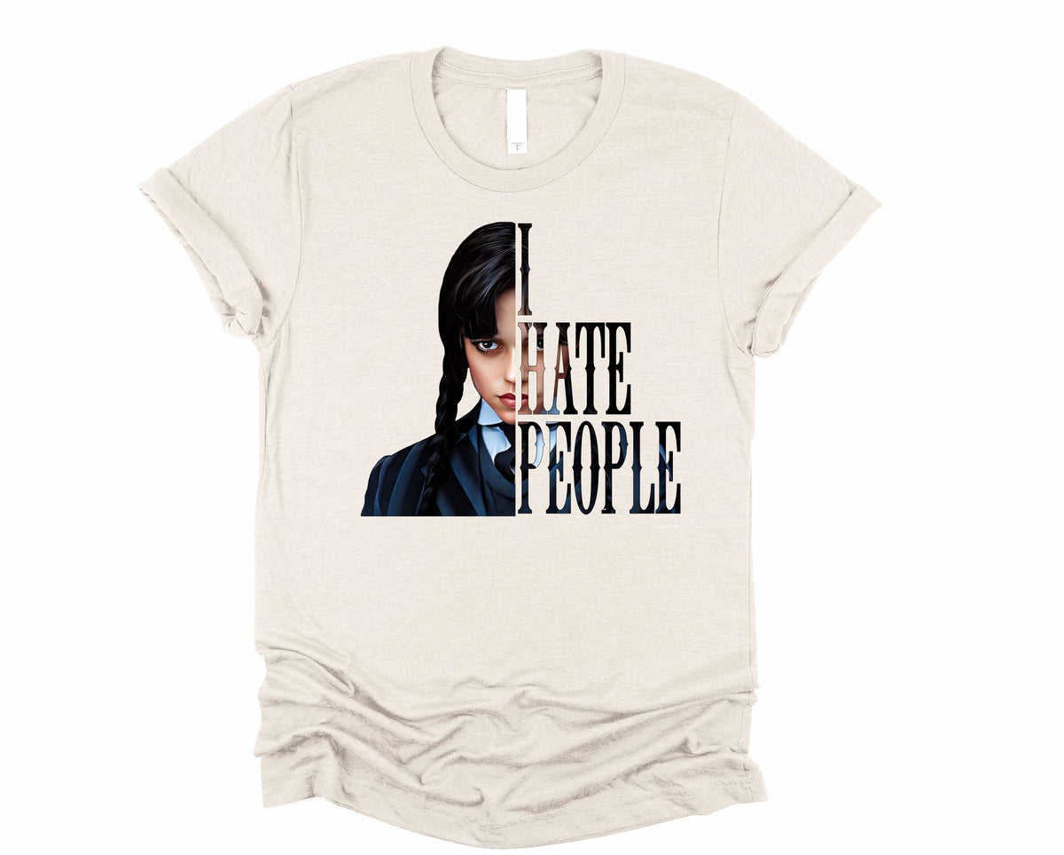 Wholesale Wednesday I Hate People Graphic Tee - Heather Grey