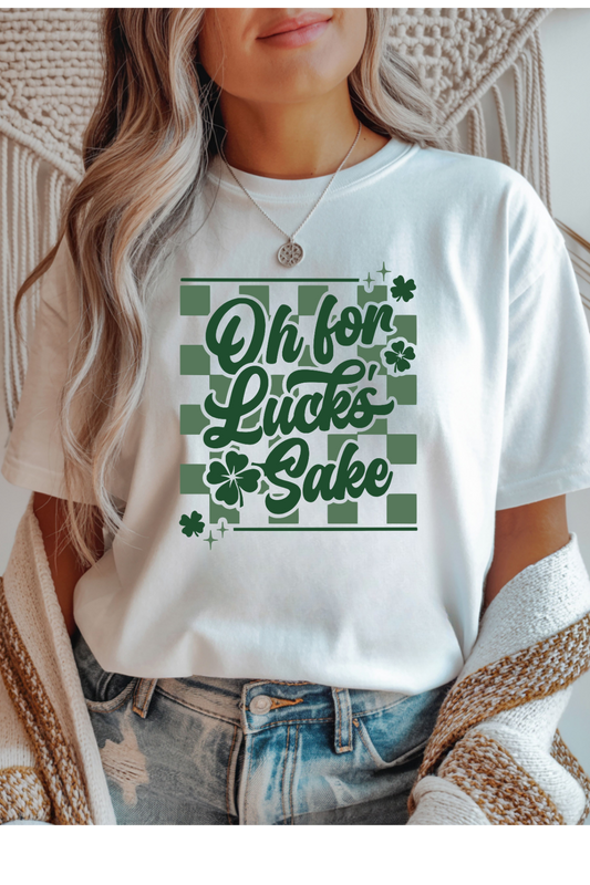 Wholesale Sahara Spring - Oh For Lucks Sake #4 - White Gildan Tee