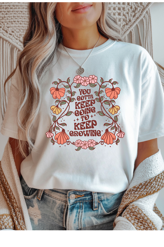 Wholesale Color Me Spring - Keep Going #10 - White Gildan Tee
