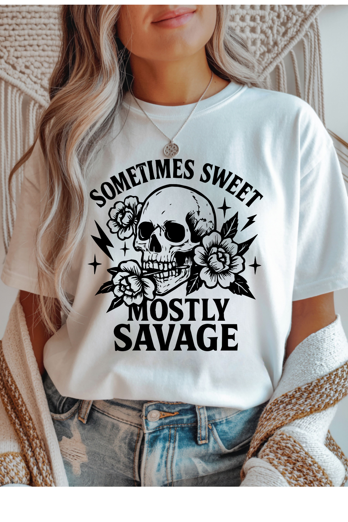 Wholesale Lilac Lane - Sometimes Sweet #6 - White Gildan Tee