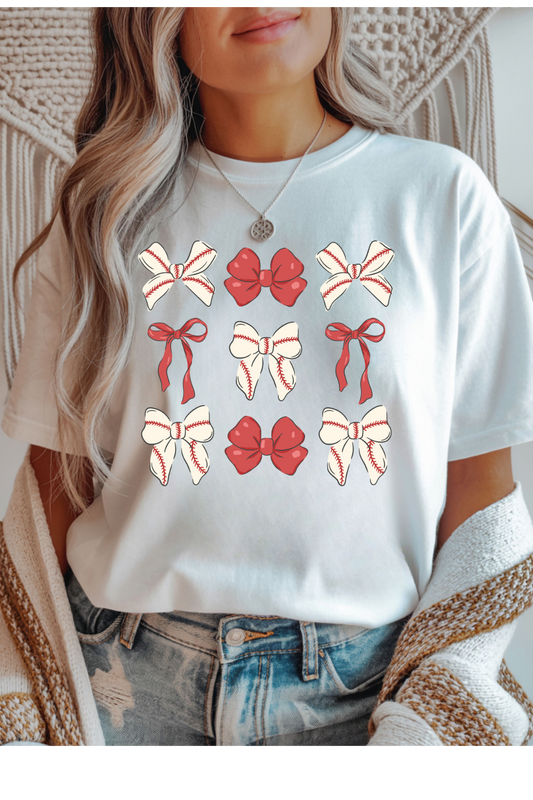 Wholesale Lilac Lane - Bow Croquette #10 - White Gildan Tee