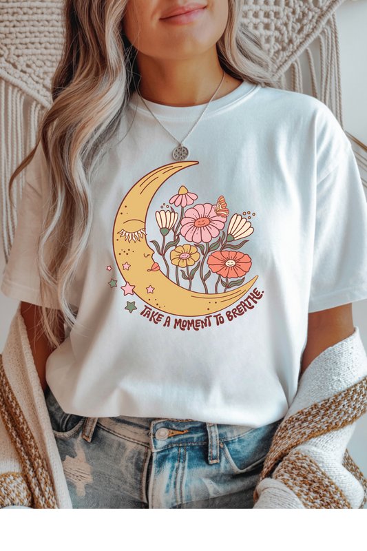 Wholesale Fern & Floral - Take A Moment #8 - White Gildan Tee