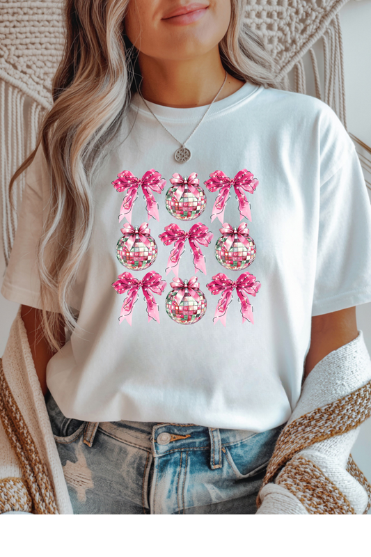 Wholesale New Year - Pink Coquette #2 - White Gildan Tee
