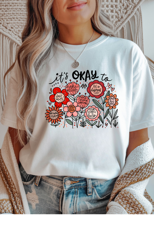 Wholesale RoseWater Glow - It's Okay #9 - White Gildan Tee