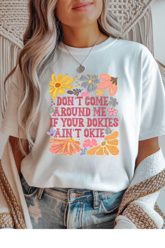 Wholesale Rooted in Spring - Dokies Aint Okies #2 - White Gildan Tee