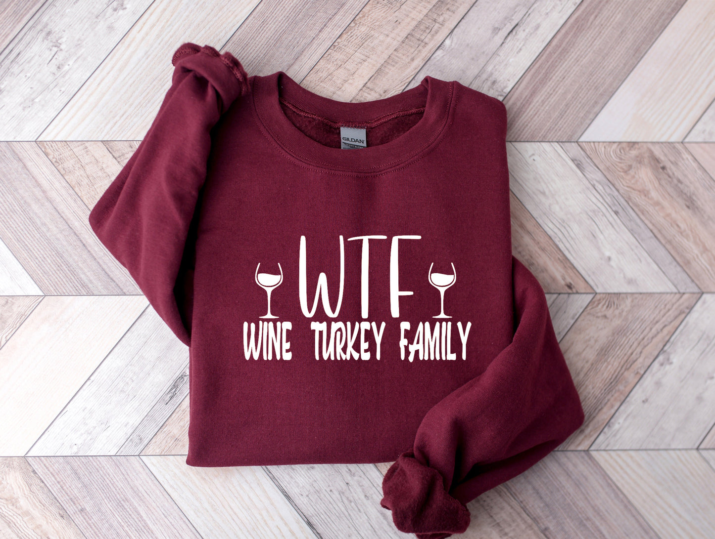 Wholesale WTF Turkey Graphic Tee - Autumn Sweatshirt