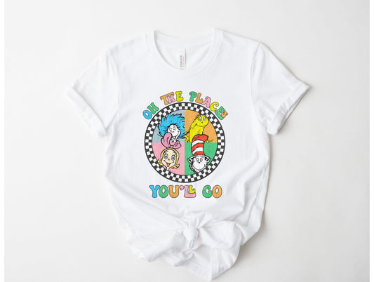 Wholesale You'll Go Graphic Tee - Grey