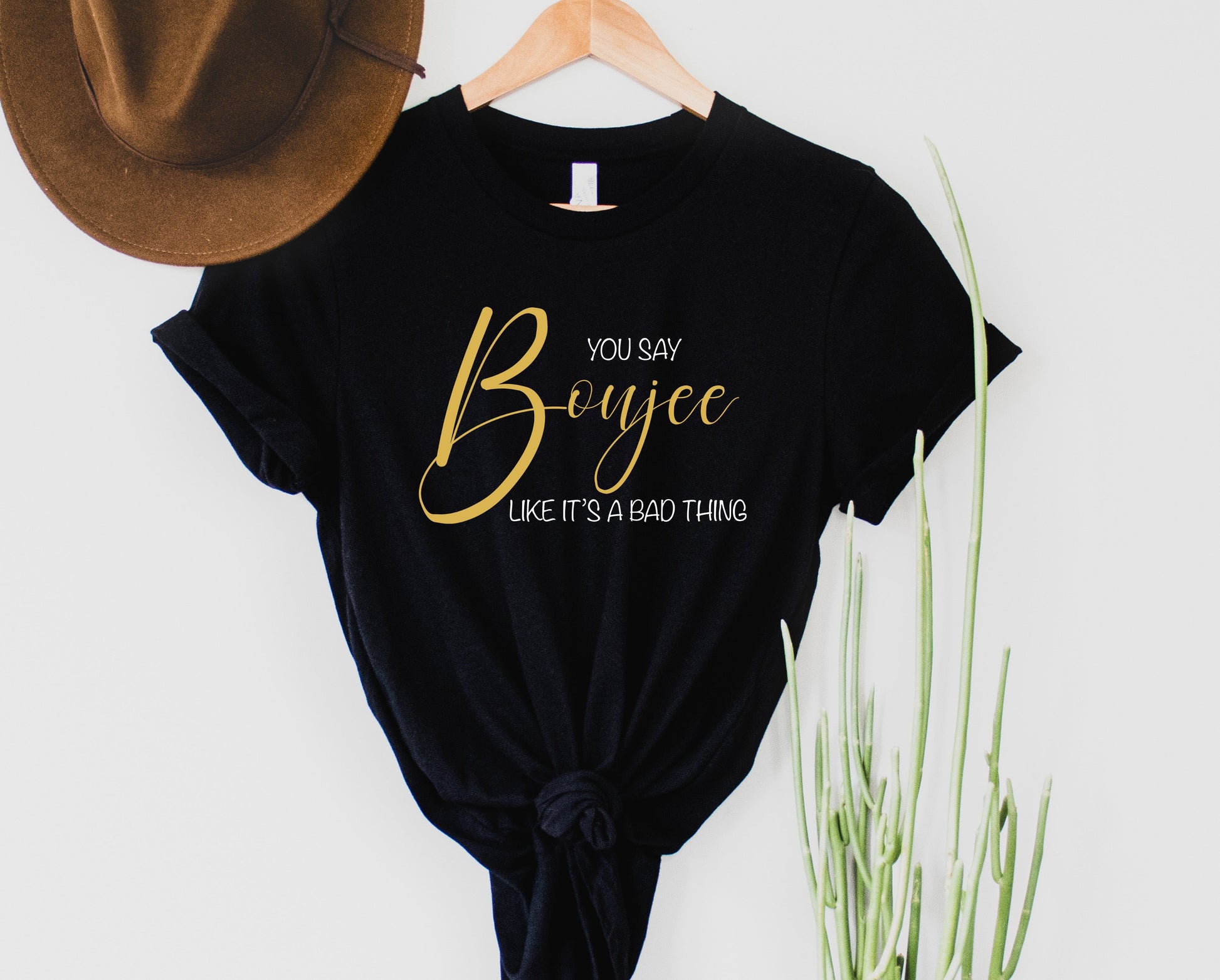 Wholesale You Say Boujee Graphic Tee - Black